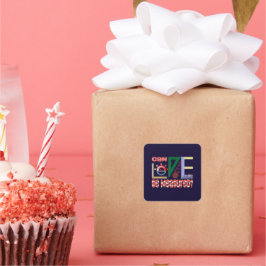 Messung der Liebe Quadratischer Aufkleber