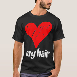Messung des Karos der weiblichen Haarlänge mit Bac T-Shirt