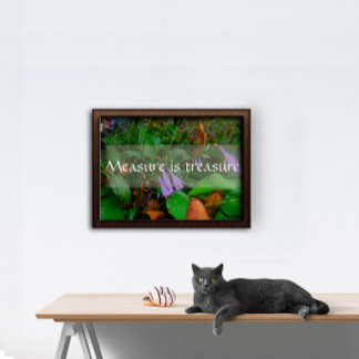 Messung ist Schatz Weisheit Sprichwort Poster