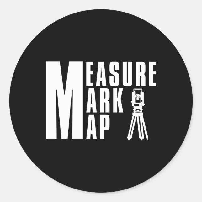 Messung Mark Map Surveying Profession Runder Aufkleber (Vorderseite)