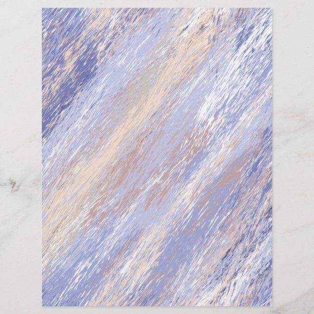 Messy Abstrakt Blue Beige Paint Scrapbook Paper (Vorderseite)