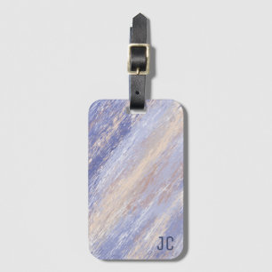 Messy Abstrakt Blue und Beige Paint Strokes Gepäckanhänger