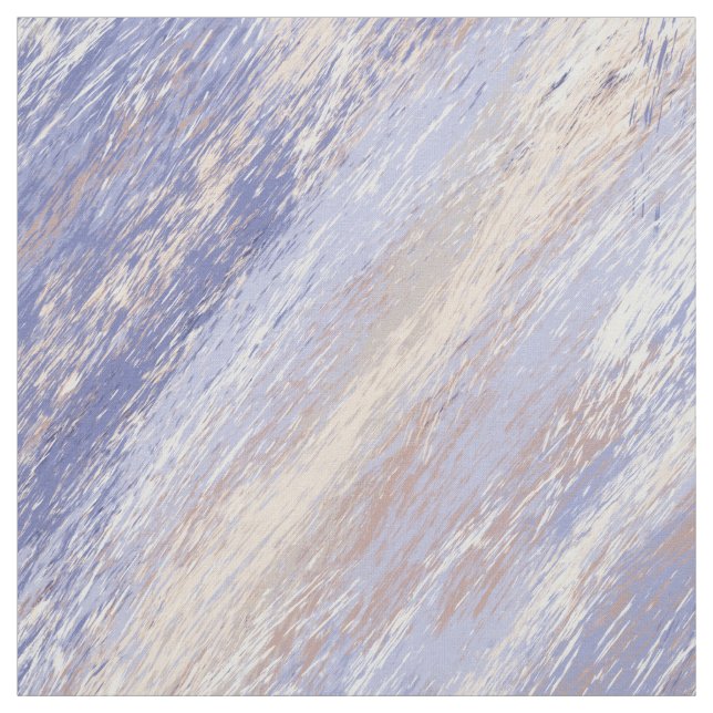 Messy Abstrakt Blue und Beige Paint Strokes Stoff (Muster)