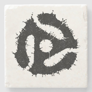 Messy B/W 45 Insert Steinuntersetzer