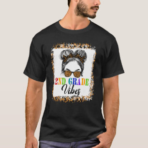 Messy Bun 2. Klasse Vibes Student Zurück zur Schul T-Shirt