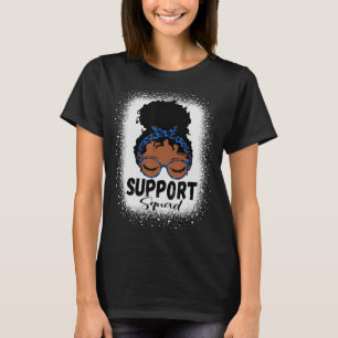 Messy Bun Blue Diabetes Typ 1 Sensibilisierungsdie T-Shirt