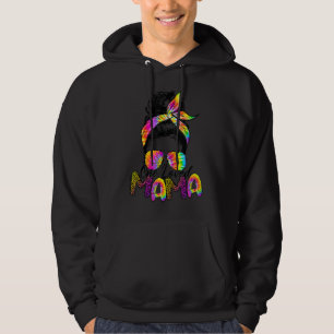 Messy Bun Buffalo Karierter Valentinstag One Love  Hoodie