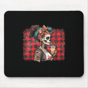 Messy Bun Coffee Funny Costume Mama Women Hallowee Mousepad