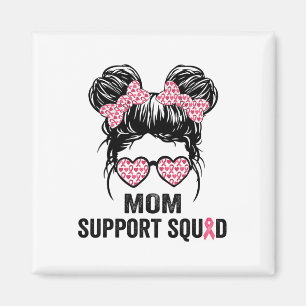 Messy Bun Gles Mama Support Squad Breast Cancer Aw Magnet