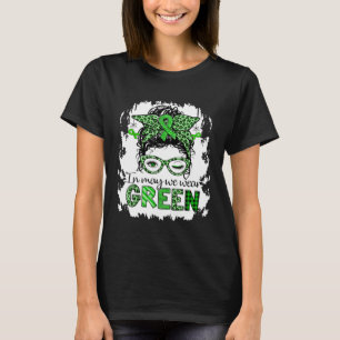 Messy Bun Leopard im Mai tragen wir grünes Band Me T-Shirt