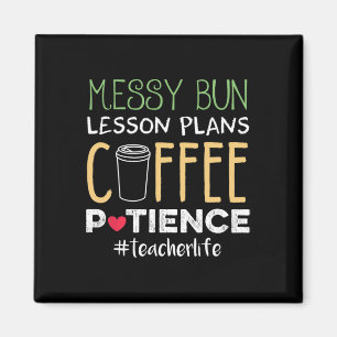 Messy Bun Lesson plant Kaffeepause Magnet