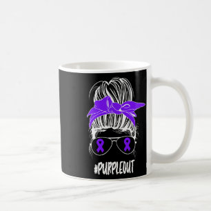 Messy Bun Lila Out Epilepsy Fighter Awareness Mo Kaffeetasse