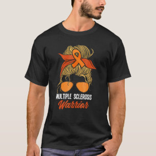 Messy Bun Mama Warrior Nana Multiple Scelrose A T-Shirt