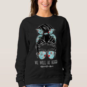 Messy Bun Nurse Wir werden Millionen Krankenschwes Sweatshirt
