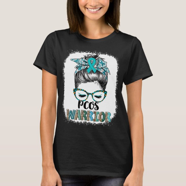 Messy Bun PCOS Warrior T-Shirt (Vorderseite)