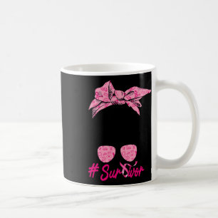 Messy Bun Pink Brustkrebs Bewusstsein Kaffeetasse