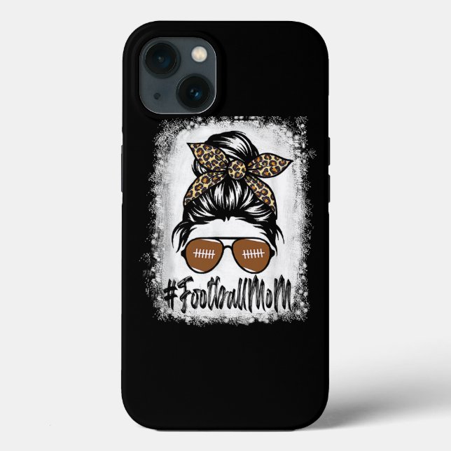 Messy Bun Player Bleached Football Mom Life With L Case-Mate iPhone Hülle (Rückseite)