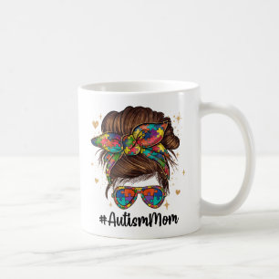 Messy Bun Proud Autismus Mama Kaffeetasse