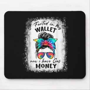 Messy Bun Retro Ich Farb in meinem Portemonnaie je Mousepad
