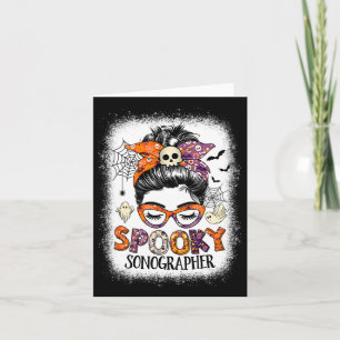 Messy Bun Spooky Sonographen Fun Halloween Kostüm Karte