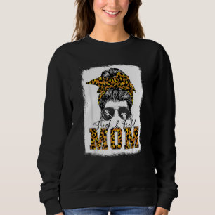Messy Bun Track Field Mama Runner Mthers Sweatshirt