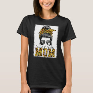 Messy Bun Track Field Mama Runner Mthers T-Shirt