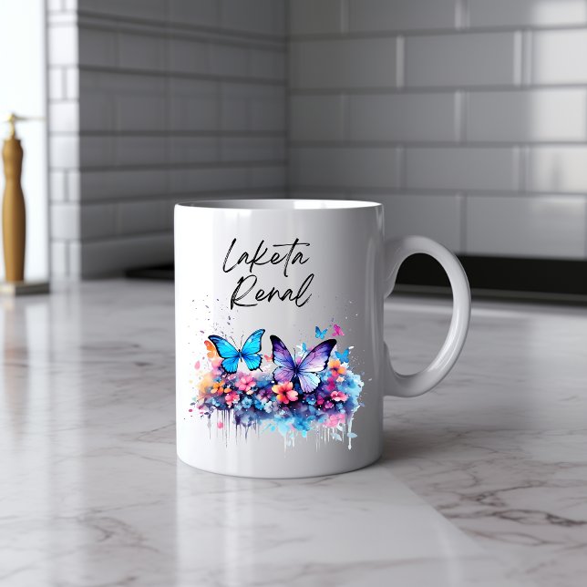 Messy Butterfly Watercolor Tasse (Von Creator hochgeladen)
