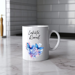 Messy Butterfly Watercolor Tasse