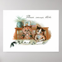 Messy Cats von Louis Wain Postcard