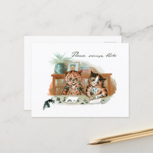 Messy Cats von Louis Wain Postkarte