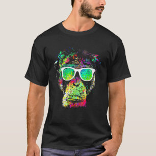 Messy Color Monkey Rainbow Spritzer Colorful Monke T-Shirt