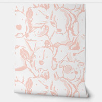 Messy Dog Sketches - Tierskizze - Pastellrosa