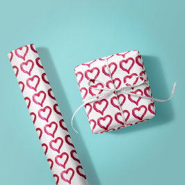 Messy - ein nicht perfekt gezeichnet Herz Geschenkpapier