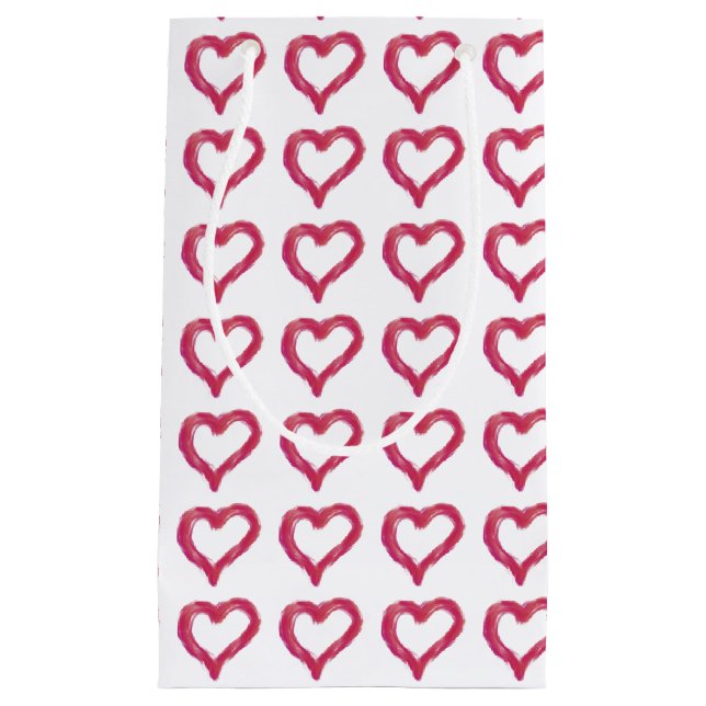 Messy - ein nicht perfekt gezeichnet Herz Kleine Geschenktüte (Vorderseite)