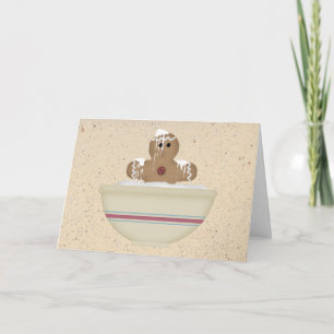 Messy Gingerbread Man Christmas Card Feiertagskarte