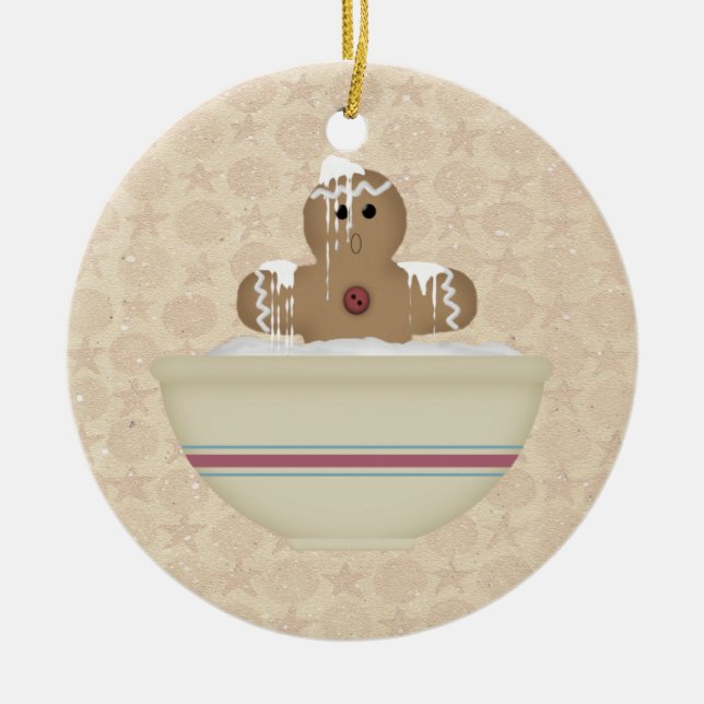 Messy Gingerbread Man Ornament (Vorne)