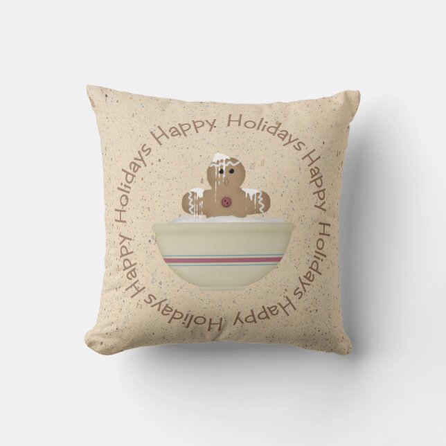 Messy Gingerbread Man Pillow Kissen (Vorderseite)