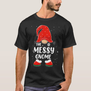 Messy Gnome Buffalo Kariert Matching Family Christ T-Shirt