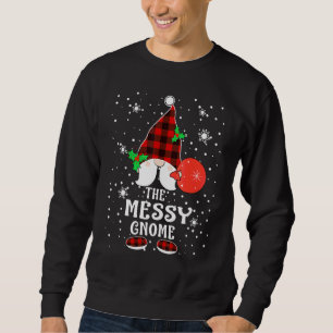 Messy Gnome Buffalo Karo Gitter Passende Familien  Sweatshirt