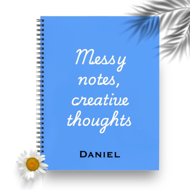 Messy Notes, Creative Thoughts – Notebook Quotes Notizbuch (Von Creator hochgeladen)