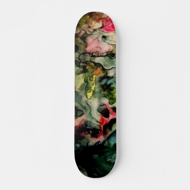 Messy Palette Cooles Abstraktes Muster Skateboard (Vorne)