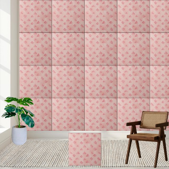 Messy Pink Geometric Tile Pattern Fliese (Messy Pink Geometric Tile Pattern)
