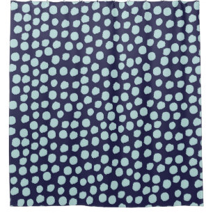 Messy Polka Punkte, trendige Farbmuster. Duschvorhang