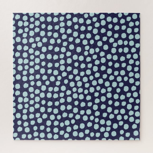Messy Polka Punkte, trendige Farbmuster. Puzzle (Vertikal)
