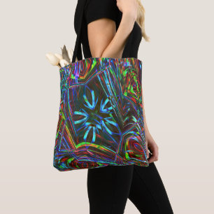 Messy Striche mit farbenfrohen Neon auf dunklem Hi