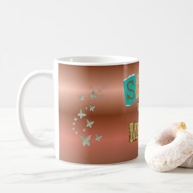 Messy Sunflower Boho Classic Tasse aufzeigen (Mit Donut)
