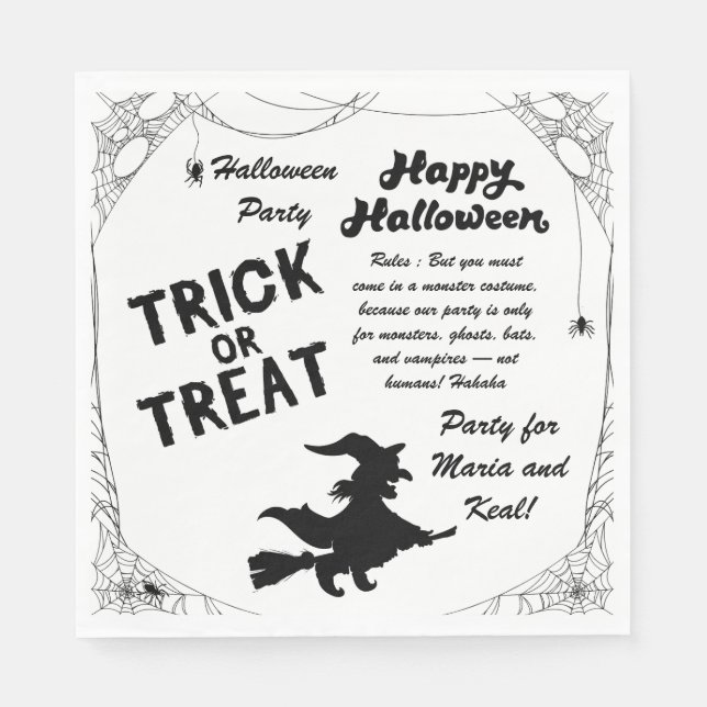 Messy text halloween serviette (Vorderseite)