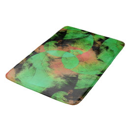 Messy überlappende texturierte Lachs grüne Spirale Badematte