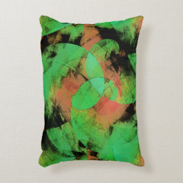 Messy überlappende texturierte Lachs grüne Spirale Dekokissen