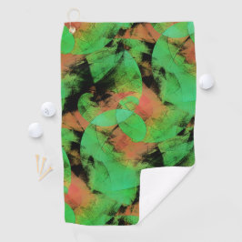 Messy überlappende texturierte Lachs grüne Spirale Golfhandtuch